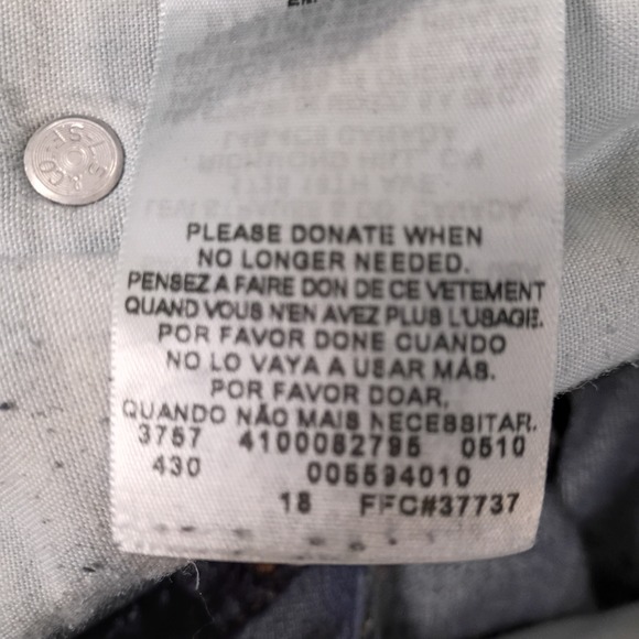 Levis 559 Relaxed Straight Jeans Mens 36x34 Dark Wash Blue Denim fits 36x32 - Picture 16 of 16